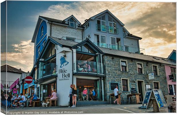 The Blue Bell Deli and Bistro New Quay Wales Canvas Print by Martin Day
