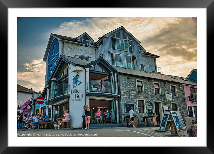 The Blue Bell Deli and Bistro New Quay Wales Framed Mounted Print by Martin Day