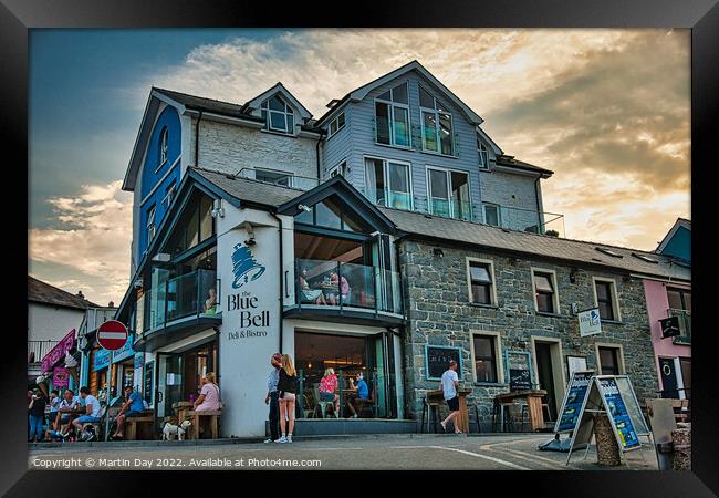 The Blue Bell Deli and Bistro New Quay Wales Framed Print by Martin Day