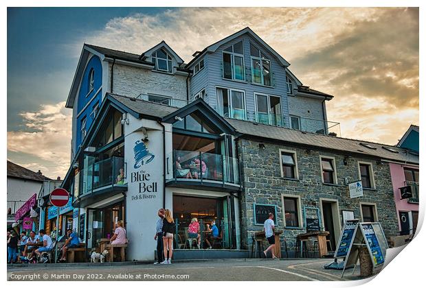 The Blue Bell Deli and Bistro New Quay Wales Print by Martin Day