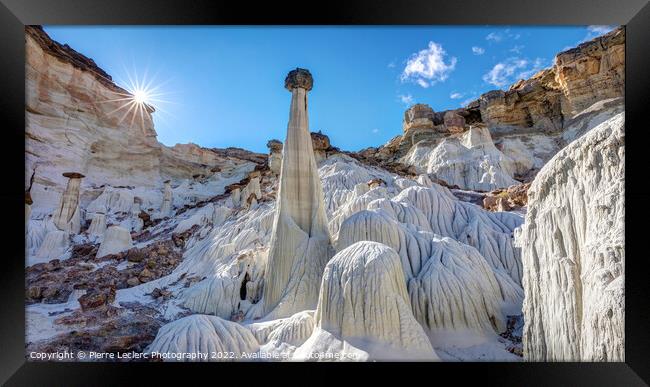 The Fantastic White Hoodoos Framed Print by Pierre Leclerc Photography