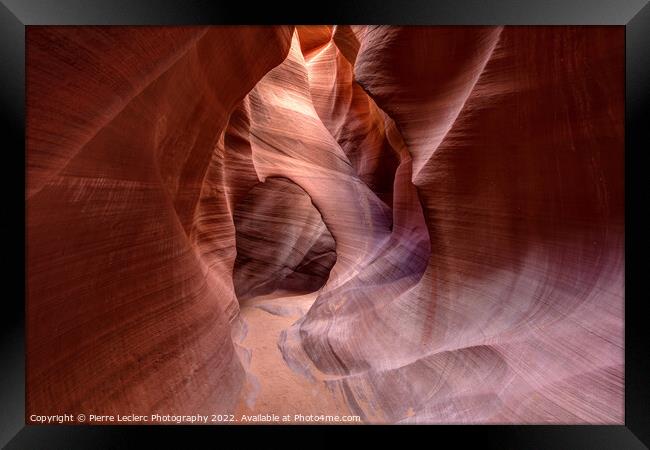 Peaceful Antelope Canyon Arch Framed Print by Pierre Leclerc Photography