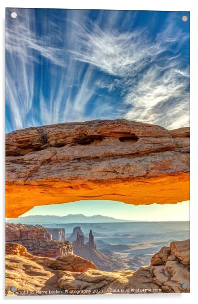 Mesa Arch Spectacular Sunrise  Acrylic by Pierre Leclerc Photography