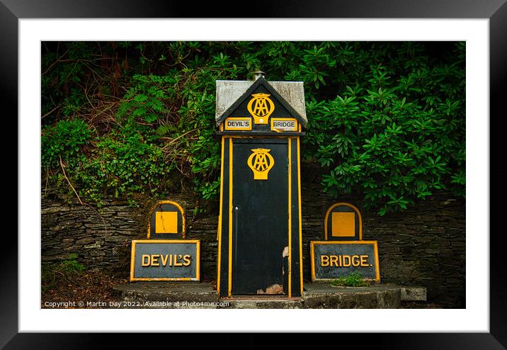 The Timeless AA Box at Devils Bridge Framed Mounted Print by Martin Day