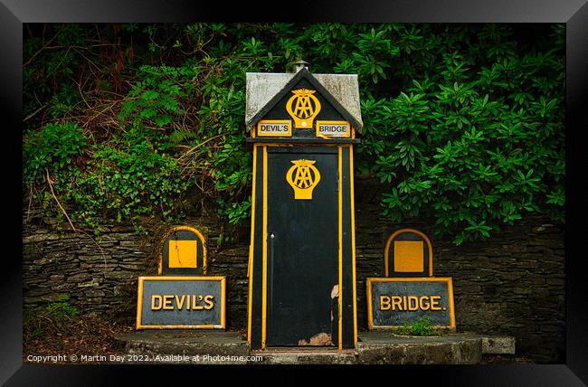 The Timeless AA Box at Devils Bridge Framed Print by Martin Day