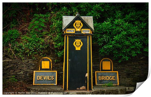 The Timeless AA Box at Devils Bridge Print by Martin Day