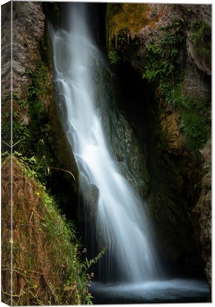 Dyserth waterfall North Wales  Canvas Print by christian maltby