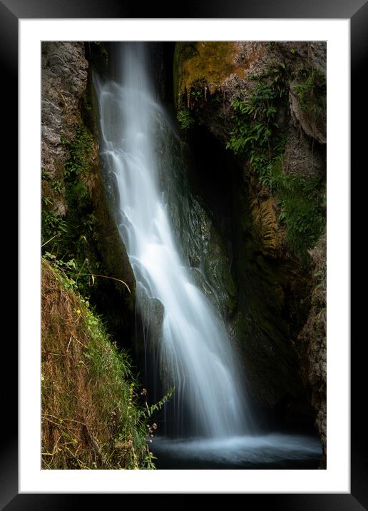 Dyserth waterfall North Wales  Framed Mounted Print by christian maltby