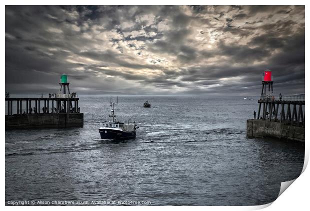Whitby Harbour Good Intent Print by Alison Chambers