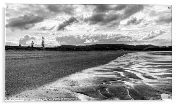 Omaha Beach Landscape  Acrylic by Errol D'Souza