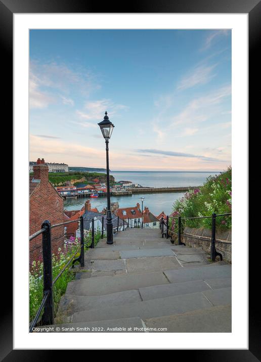 199 Steps Whitby Framed Mounted Print by Sarah Smith