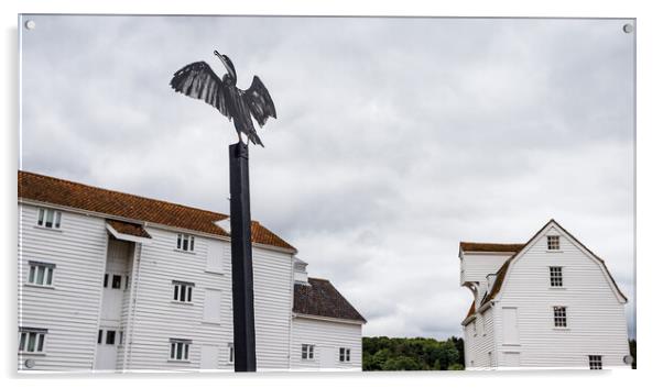 Cormorant sculpture at Woodbridge Acrylic by Jason Wells