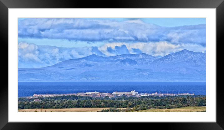 View over Troon to Arran (abstract) Framed Mounted Print by Allan Durward Photography