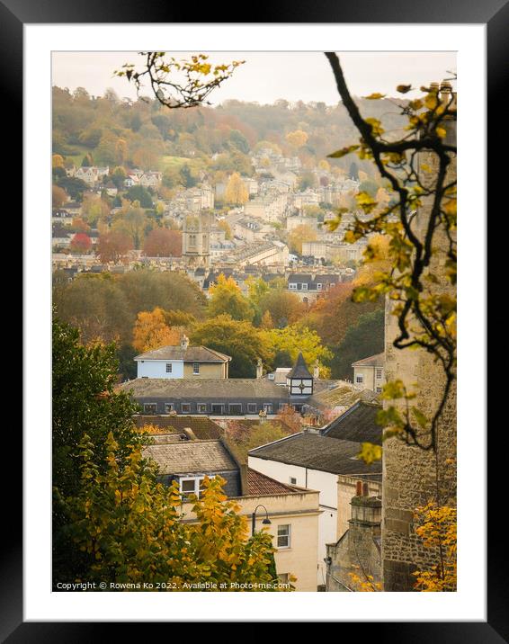 Autumn view of Bathwick Hill Framed Mounted Print by Rowena Ko