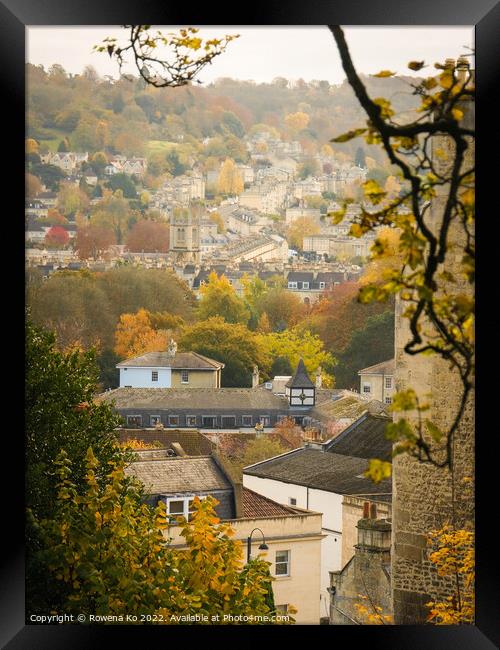 Autumn view of Bathwick Hill Framed Print by Rowena Ko
