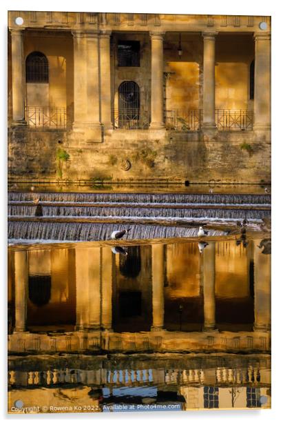 Reflection at the Pulteney Weir  Acrylic by Rowena Ko