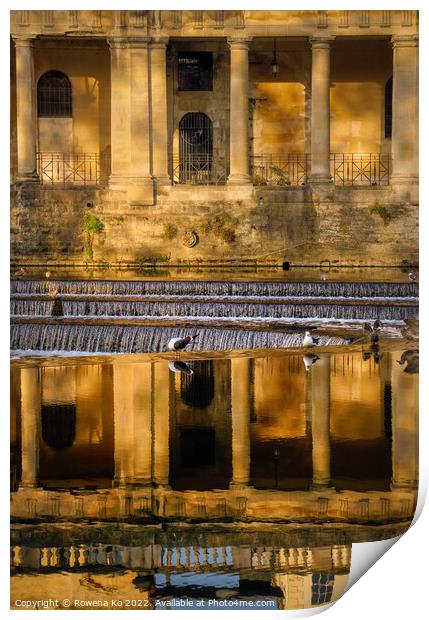 Reflection at the Pulteney Weir  Print by Rowena Ko