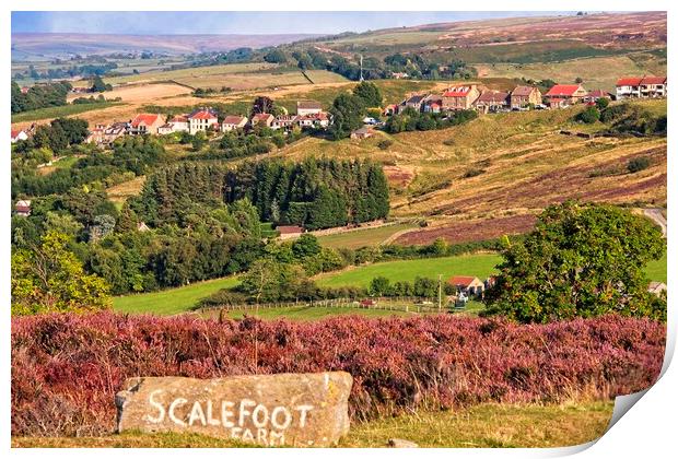 Castleton Village, North York Moors Print by Martyn Arnold