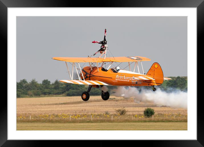 AeroSuperBatics Wingwalker Framed Mounted Print by J Biggadike