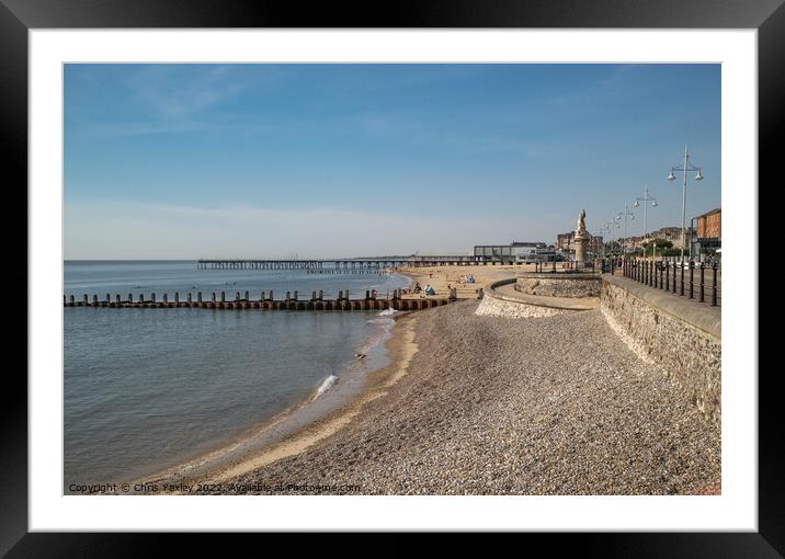 Lowestoft seafront, Suffolk coast Framed Mounted Print by Chris Yaxley