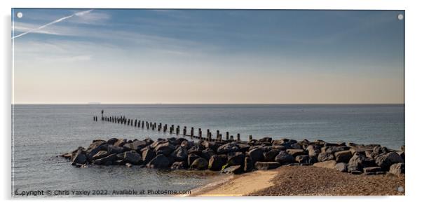 Early morning on Lowestoft beach, Suffolk Acrylic by Chris Yaxley
