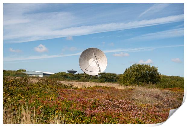 Goonhilly Earth Station, Cornwall Print by kathy white