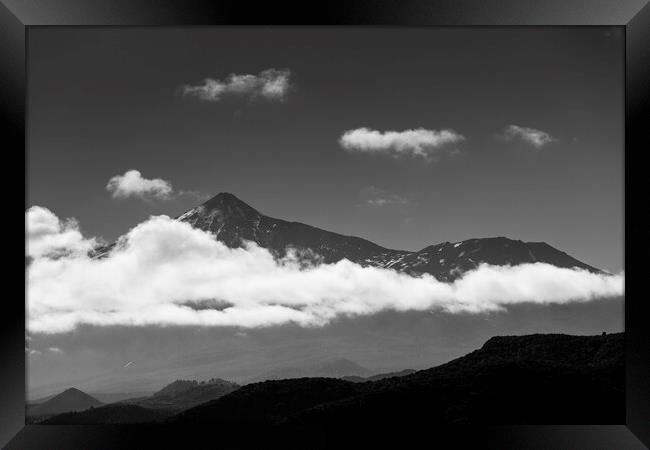 Mount Teide and clouds Tenerife Framed Print by Phil Crean
