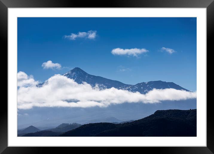 Mount Teide and clouds Tenerife Framed Mounted Print by Phil Crean