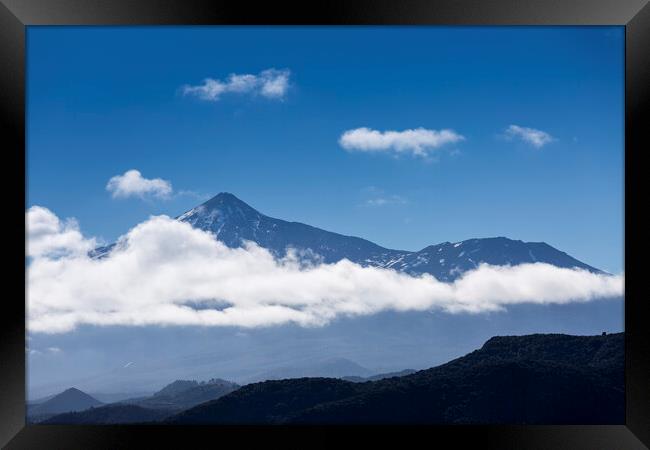 Mount Teide and clouds Tenerife Framed Print by Phil Crean
