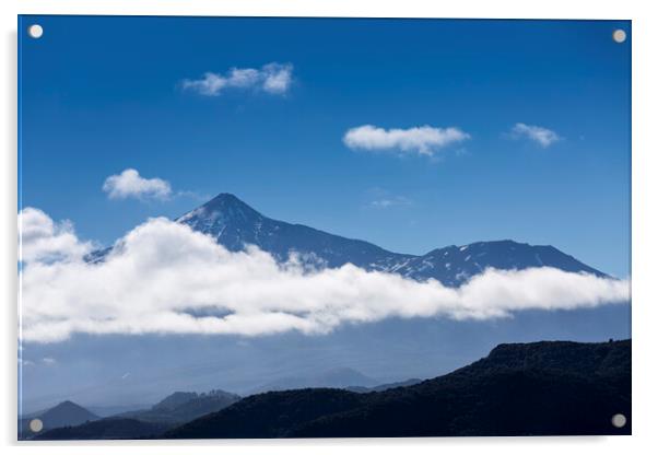 Mount Teide and clouds Tenerife Acrylic by Phil Crean