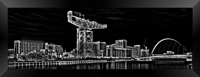 Finnieston crane and Squinty Bridge Glasgow (Abstr Framed Print by Allan Durward Photography