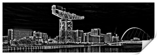 Finnieston crane and Squinty Bridge Glasgow (Abstr Print by Allan Durward Photography
