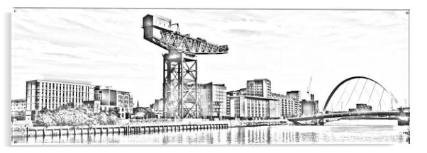 Glasgow Clyde view (Abstract) Acrylic by Allan Durward Photography