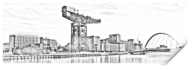 Glasgow Clyde view (Abstract) Print by Allan Durward Photography
