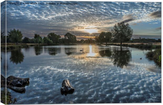 Magical reflections on sunrise Canvas Print by Kevin White