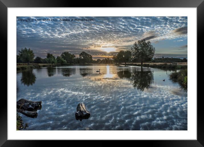 Magical reflections on sunrise Framed Mounted Print by Kevin White
