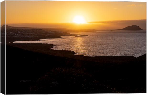 Dawn at Montaña Roja Tenerife Canvas Print by Phil Crean