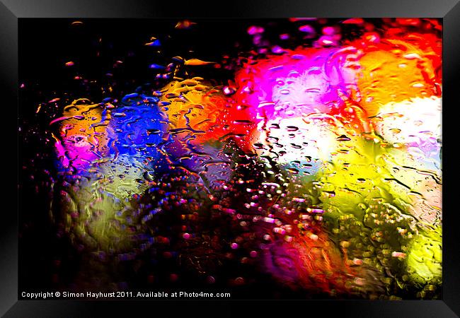 The Sound Of Rain Framed Print by Simon Hayhurst