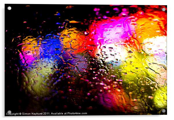 The Sound Of Rain Acrylic by Simon Hayhurst