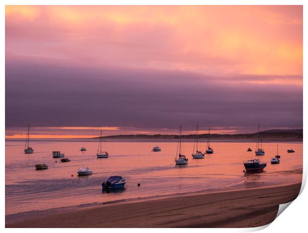 Sunset over the Torridge Estuary Print by Tony Twyman
