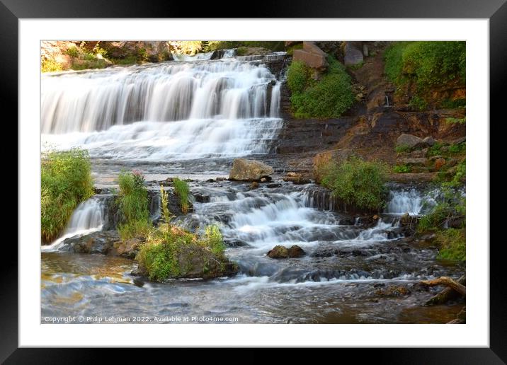 Willow River Falls Aug 23rd (24A) Framed Mounted Print by Philip Lehman