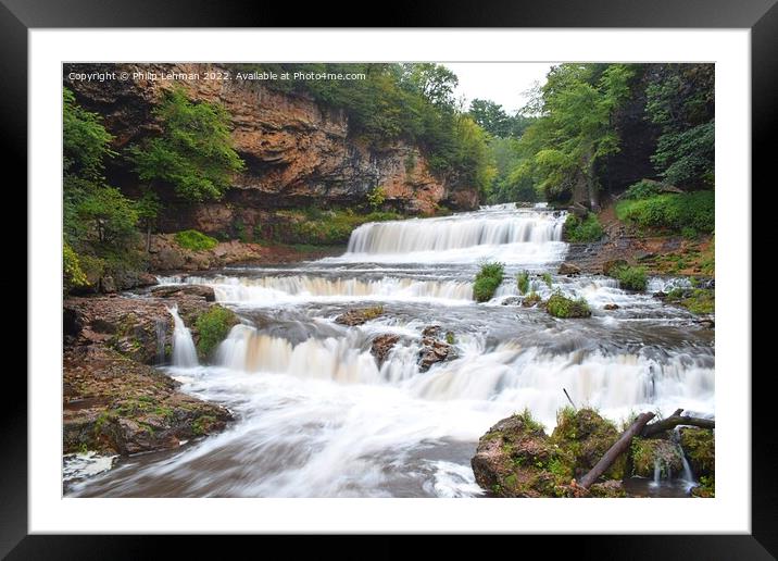 Willow River Falls Aug 28th (9A) Framed Mounted Print by Philip Lehman