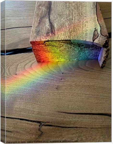 Rainbow Prism Reflections 10 Canvas Print by DEE- Diana Cosford