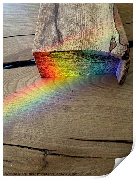 Rainbow Prism Reflections 10 Print by DEE- Diana Cosford