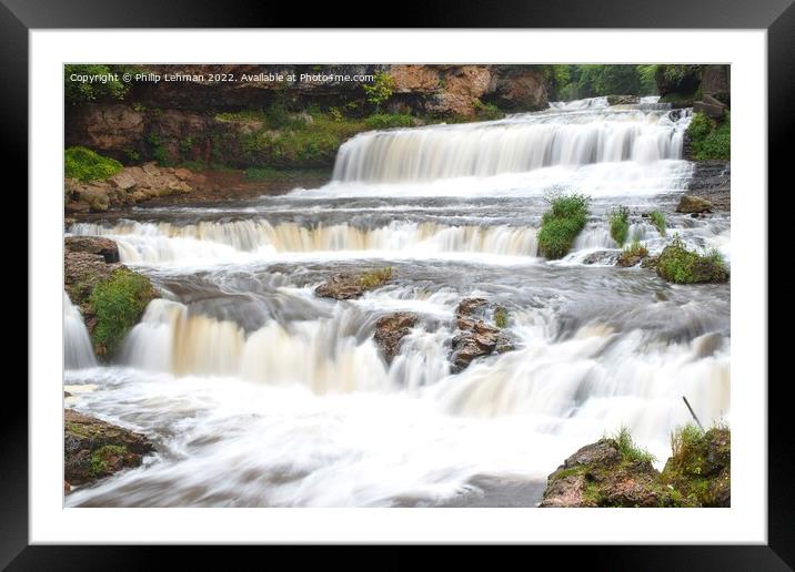 Willow River Falls Aug 28th (12A) Framed Mounted Print by Philip Lehman