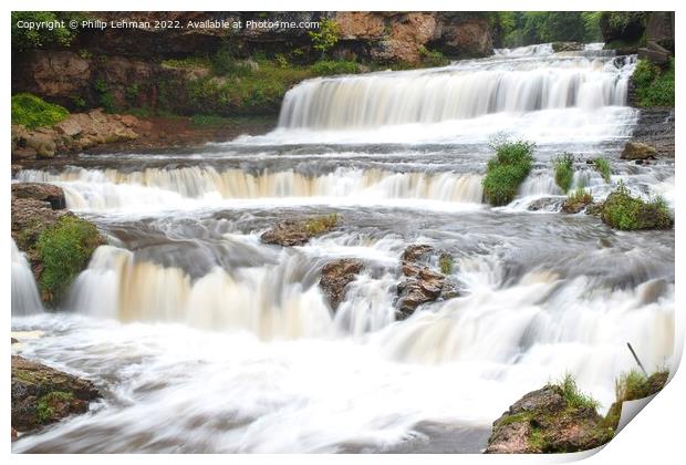 Willow River Falls Aug 28th (12A) Print by Philip Lehman