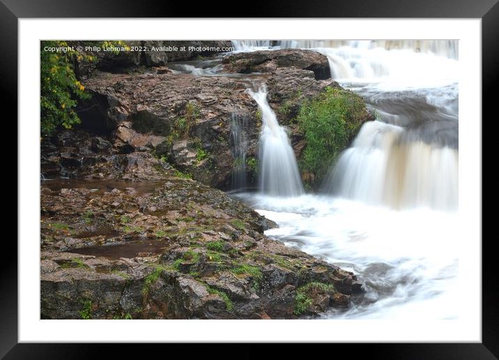 Willow River Falls Aug 28th (16A) Framed Mounted Print by Philip Lehman