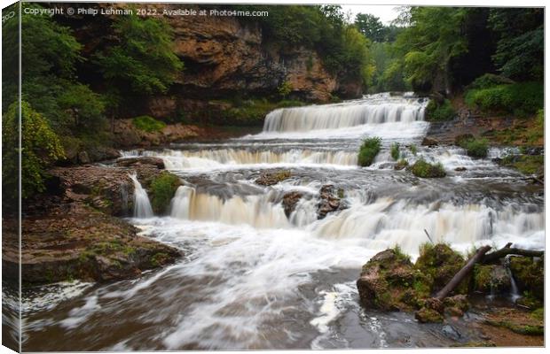 Willow River Falls Aug 28th (31A) Canvas Print by Philip Lehman