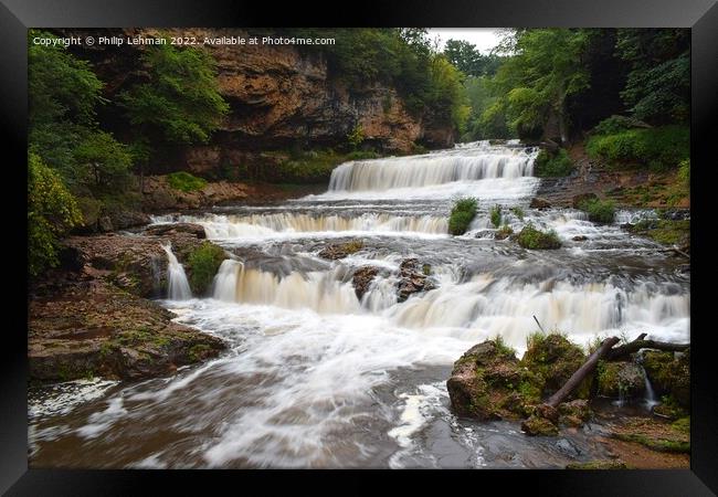 Willow River Falls Aug 28th (31A) Framed Print by Philip Lehman