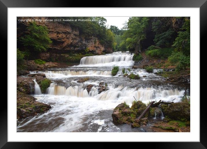 Willow River Falls Aug 28th (33A) Framed Mounted Print by Philip Lehman